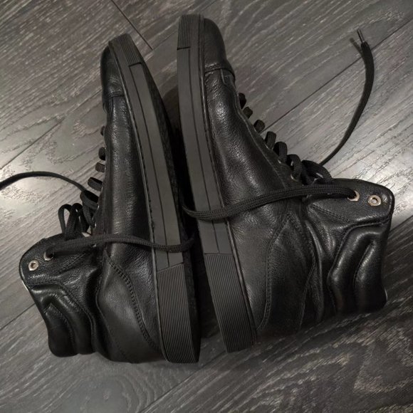 Salvatore Ferragamo Black High-Top Boots - Picture 3 of 4